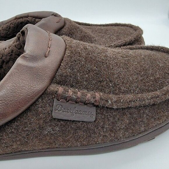 Nwot DEARFOAMS Whipstitch Trim Slipper - Picture 3 of 8